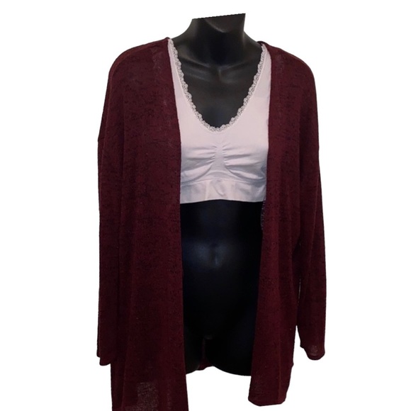 🔸SALE🔸 Burgundy Cardigan - Picture 1 of 5